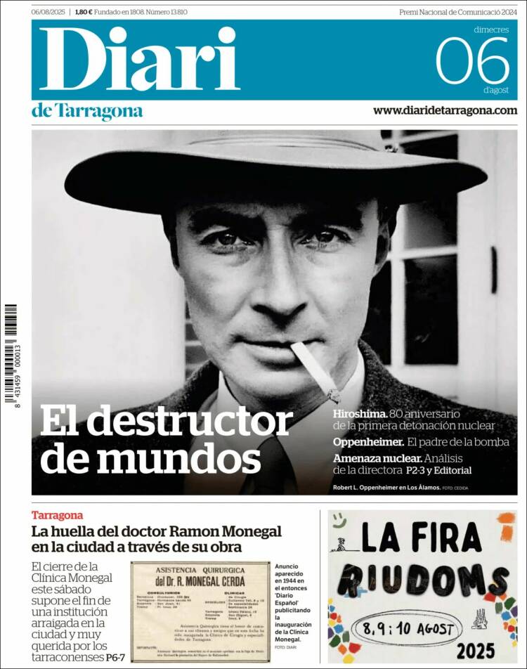 Portada de Diari de Tarragona (Spain)