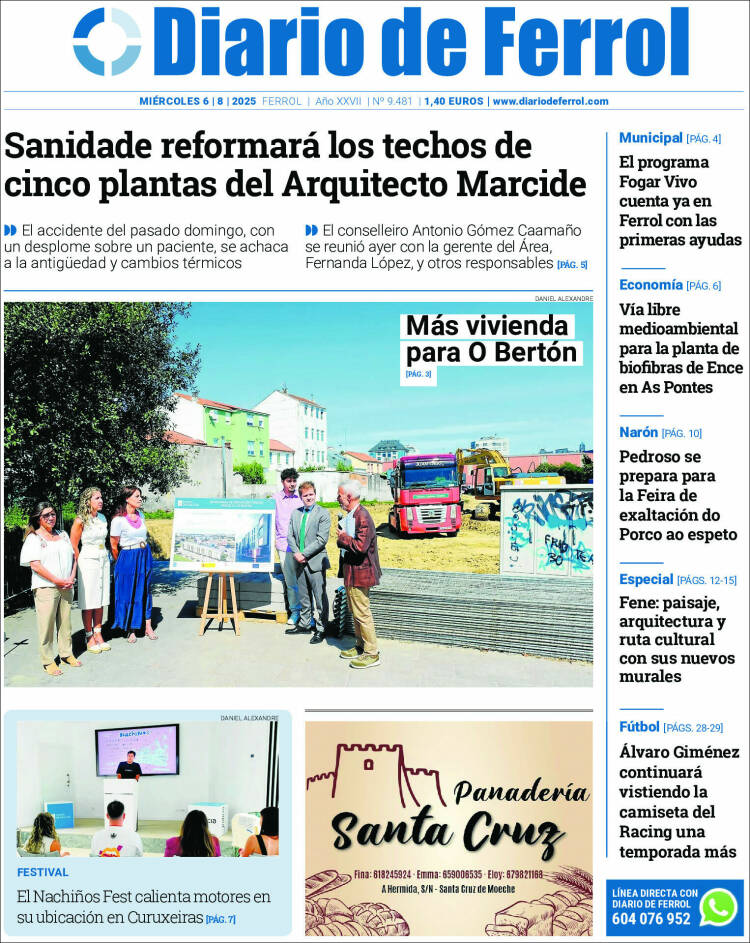 Portada de Diario de Ferrol (Spain)
