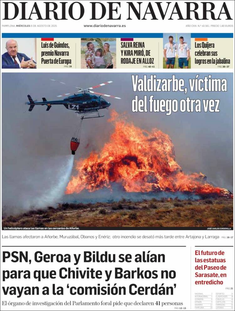 Portada de Diario de Navarra (Spain)
