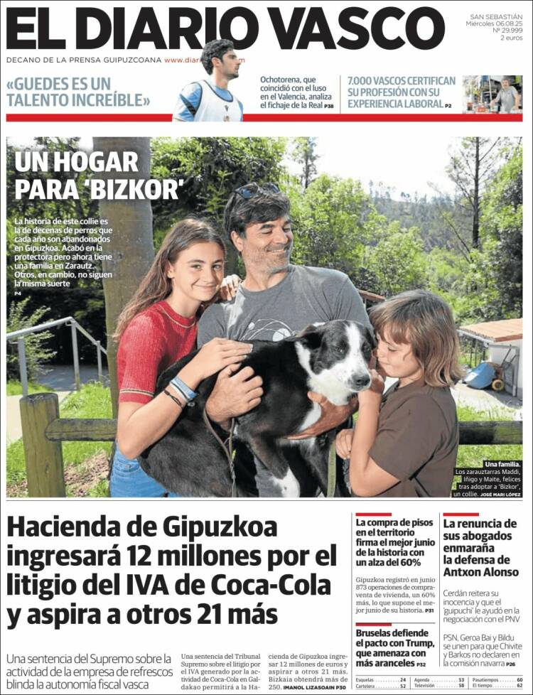 Portada de Diario Vasco (Spain)