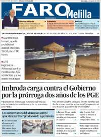 Portada de El Faro de Melilla (España)