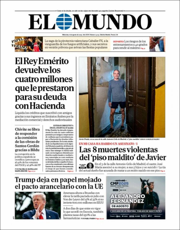Portada de El Mundo (Spain)