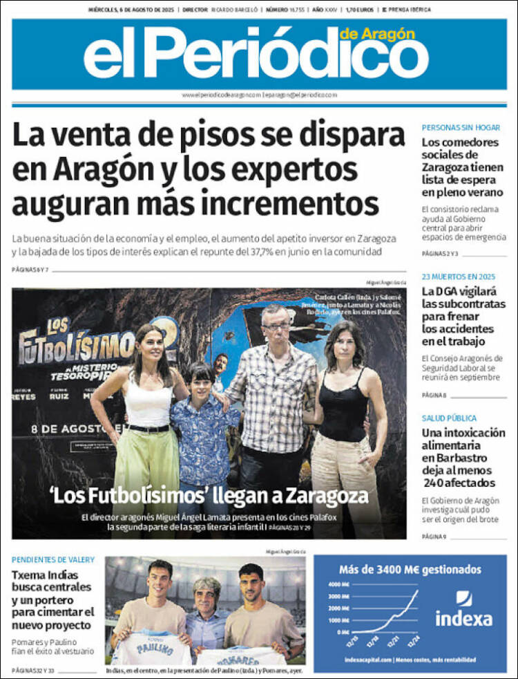 Portada de El Periódico de Aragón (Spain)