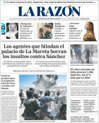 Portada de La Razón (Spain)