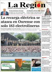 Portada de La Región de Ourense (Espagne)
