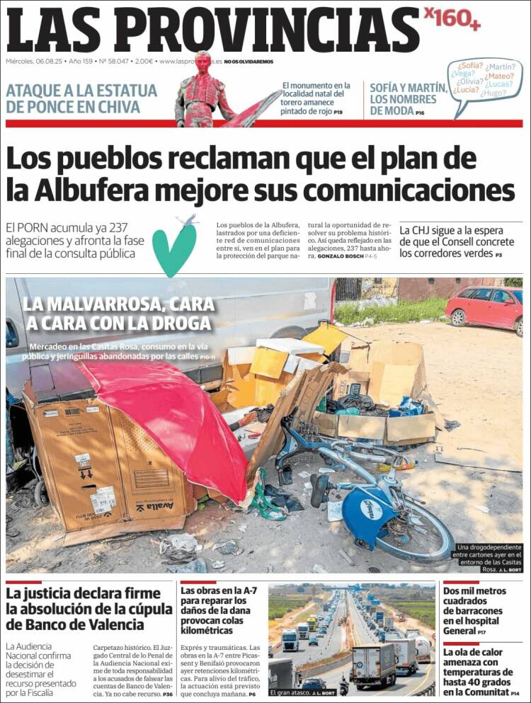 Portada de Las Provincias (Spain)
