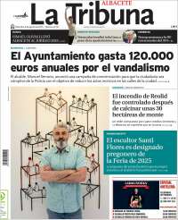Portada de La Tribuna de Albacete (España)