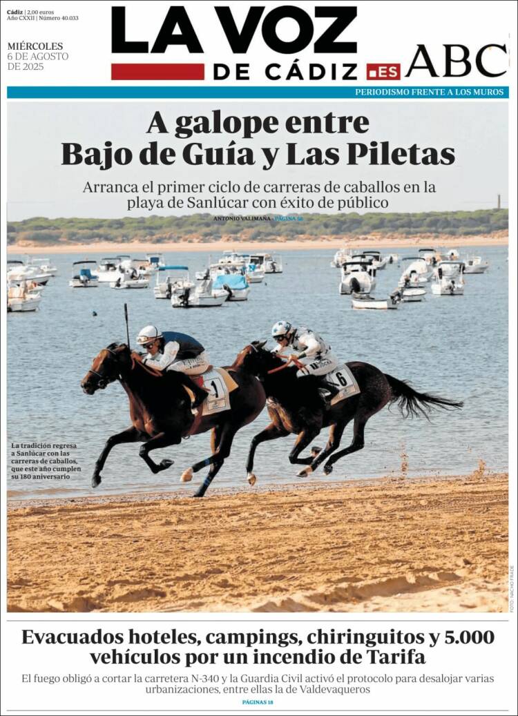 Portada de La Voz de Cádiz (Spain)