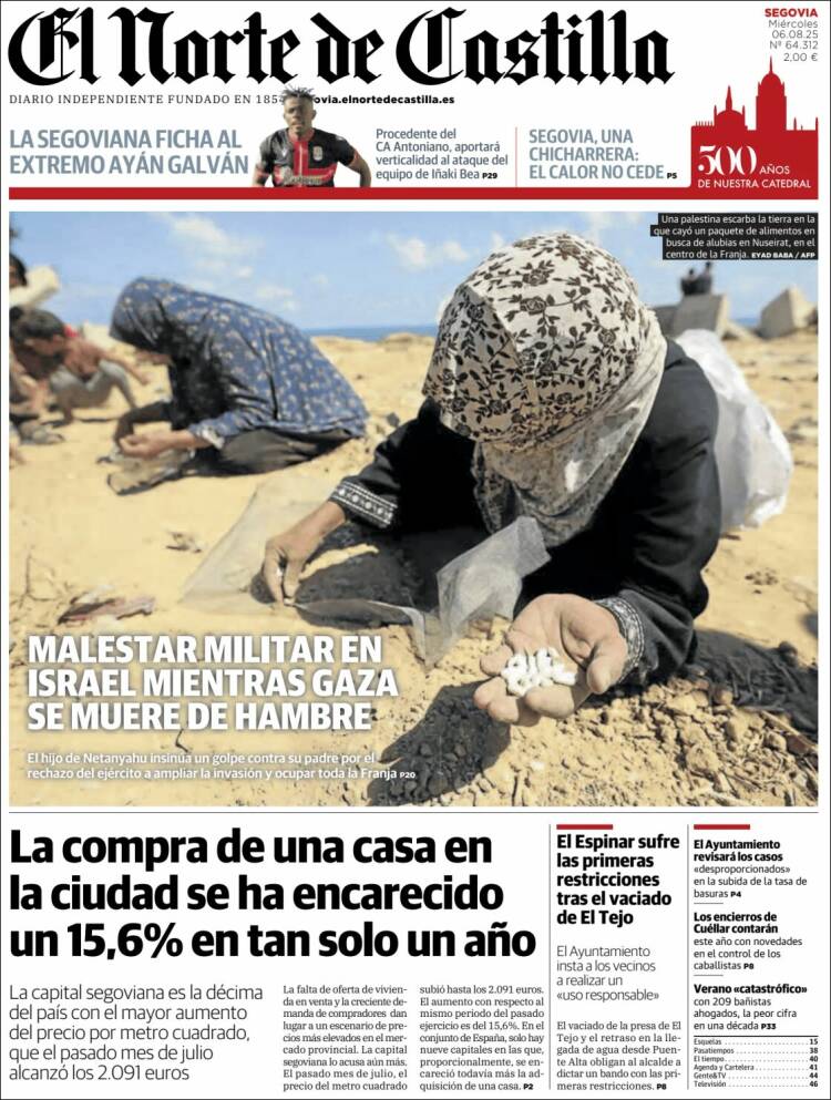 Portada de Norte de Castilla - Segovia (Spain)