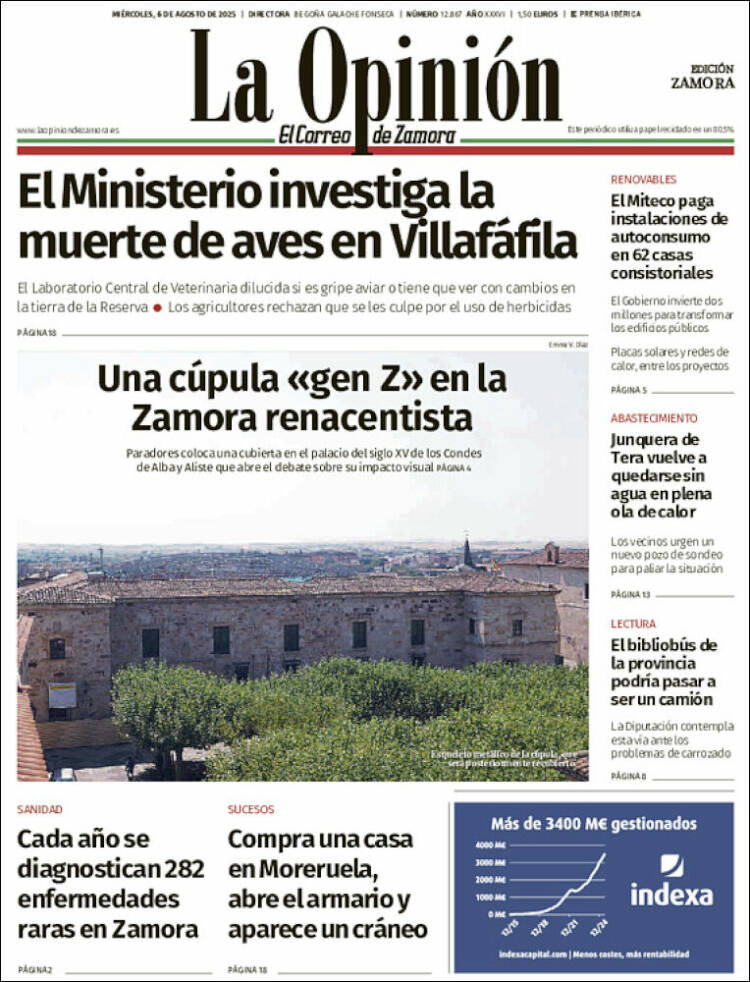 Portada de La Opinión - El Correo de Zamora (Spain)