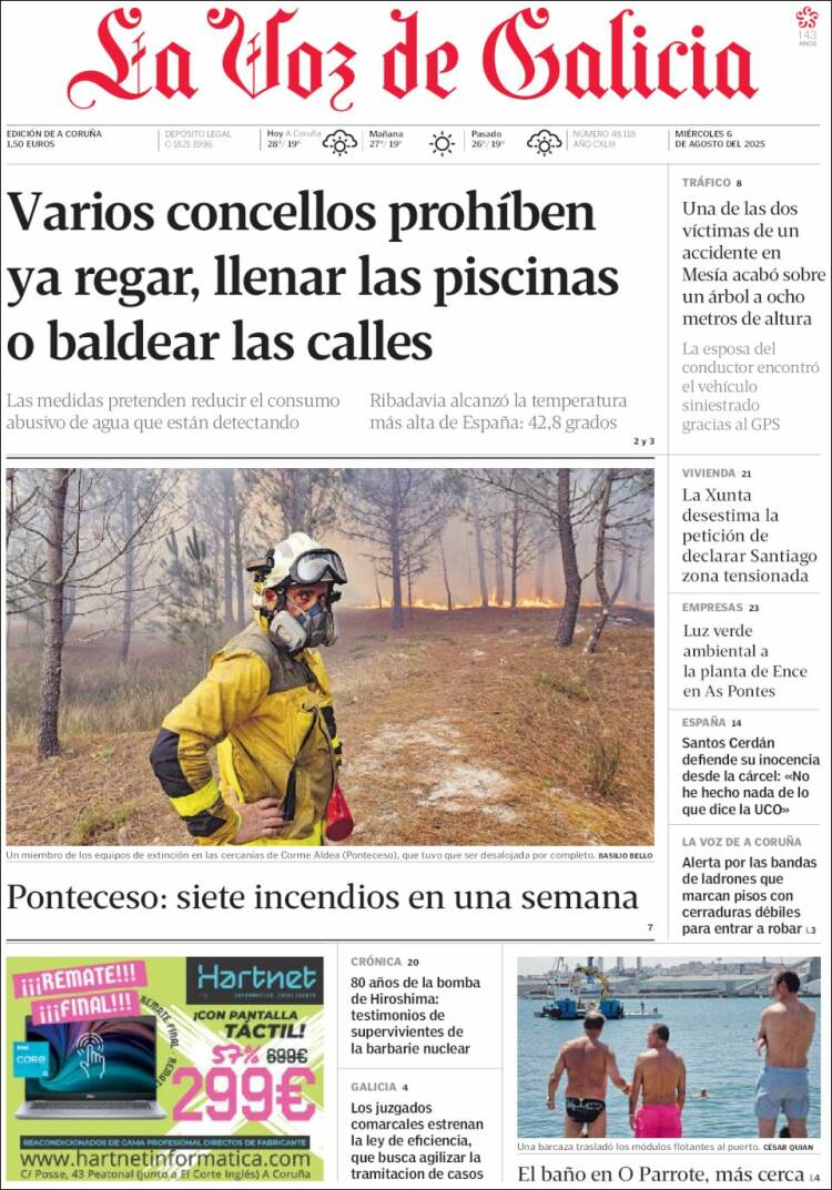 Portada de La Voz de Galicia (Spain)