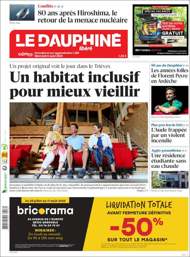 Portada de Le Dauphiné Libéré (France)