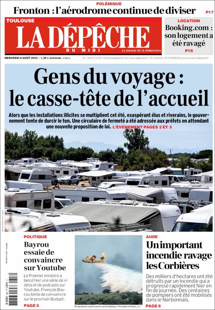 Portada de La Dépêche du Midi (France)