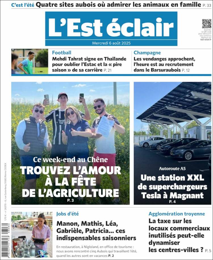 Portada de L'Est Eclair (Francia)