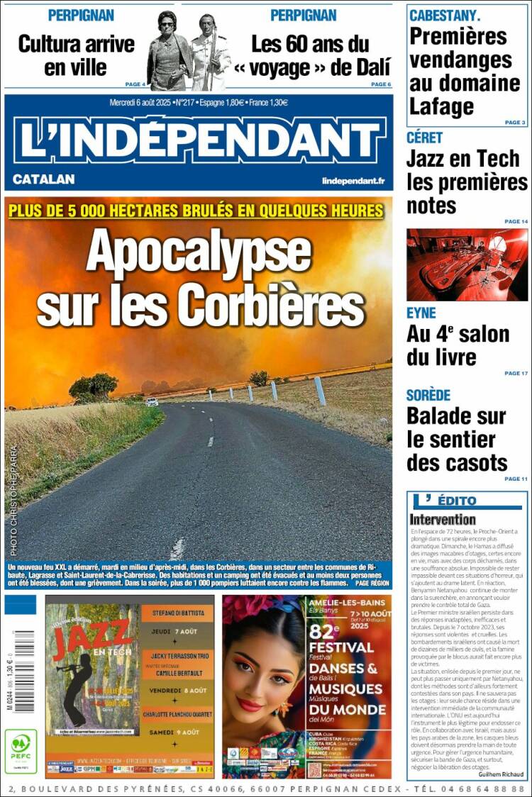 Portada de Le Indépendant (France)