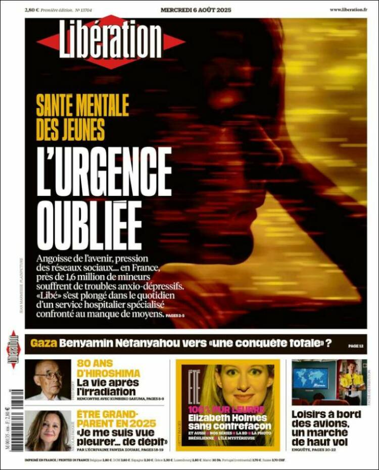 Portada de Libération (France)