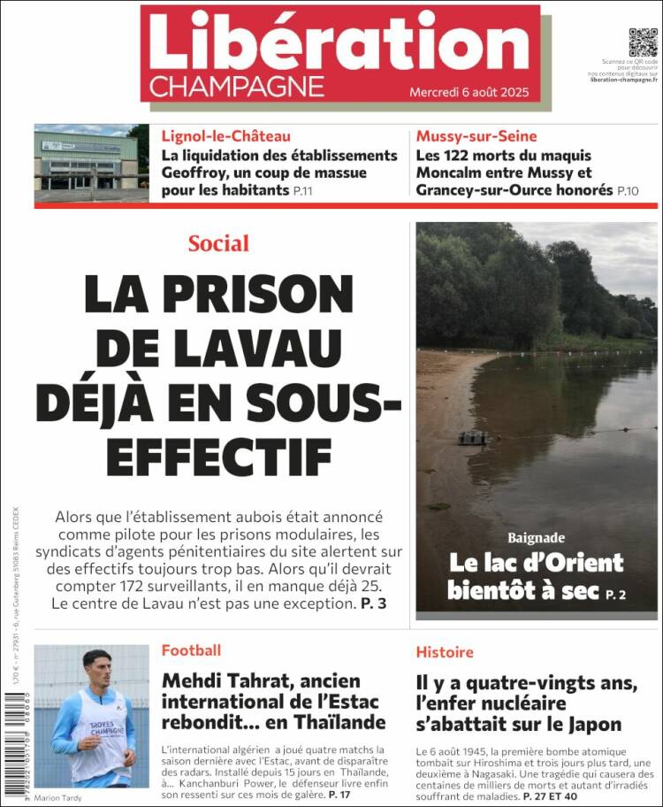 Portada de Libération Champagne (Francia)
