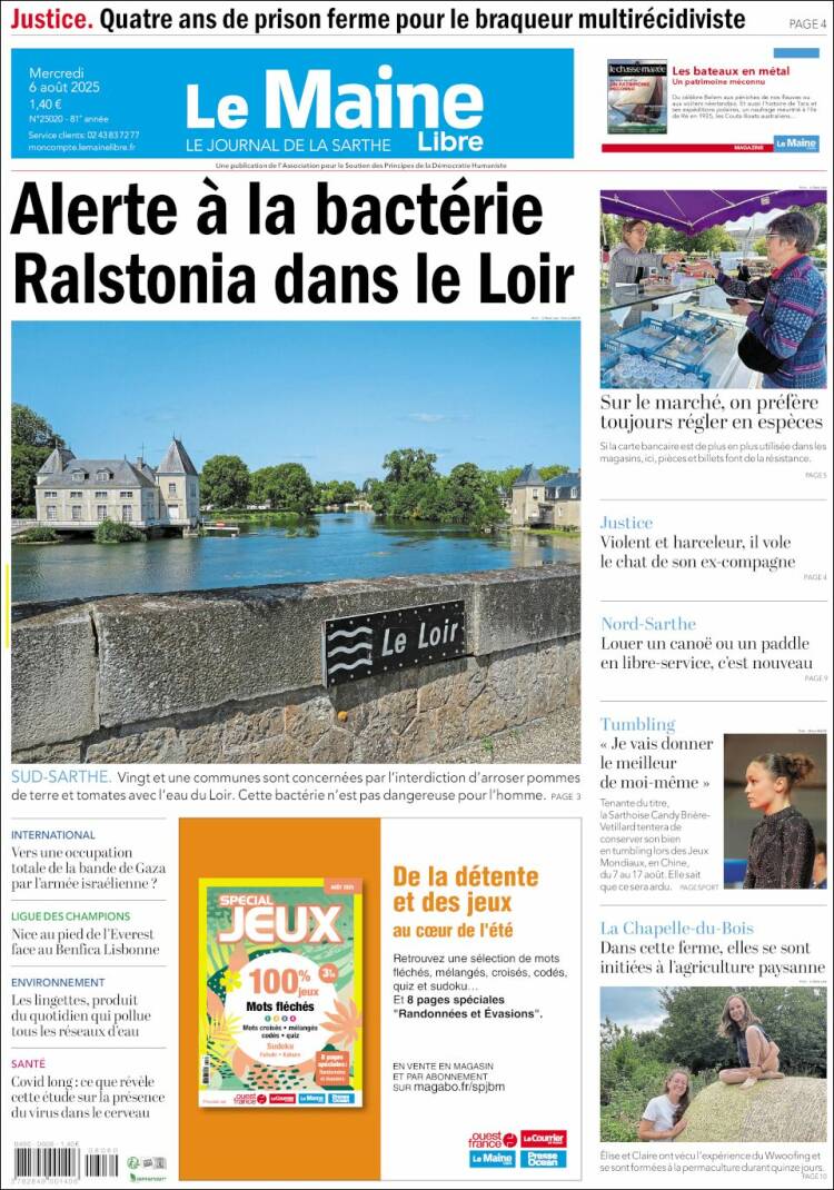 Portada de Le Maine Libre (Francia)