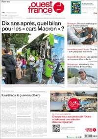 Portada de Ouest France (France)