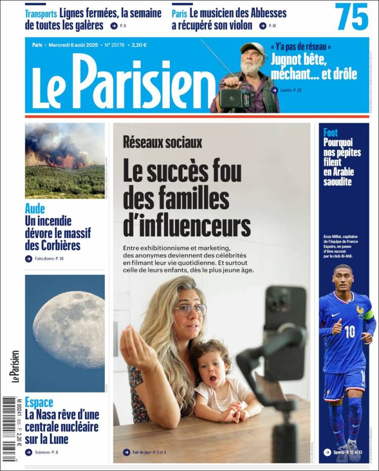 Portada de Le Parisien (Francia)