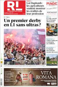 Portada de Le Republicain Lorrain (France)