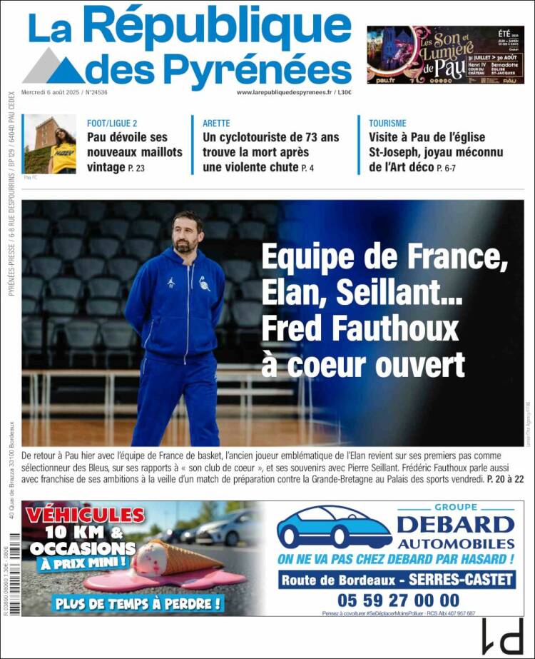 Portada de La République des Pyrénées (Francia)
