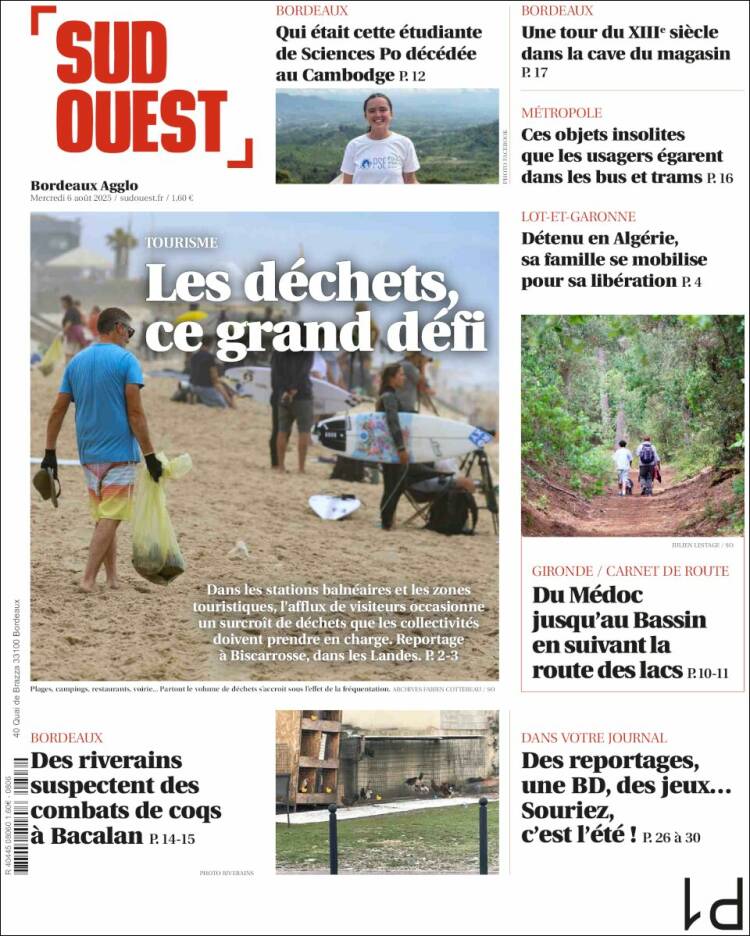 Portada de Sud Ouest (France)