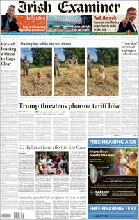 Portada de Irish Examiner (Irlanda)
