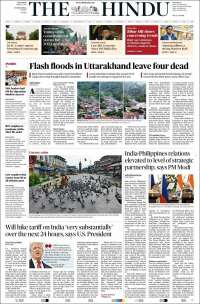 Portada de The Hindu (India)