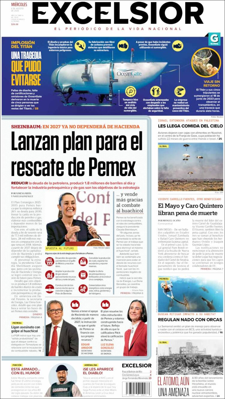 Portada de Excelsior (México)