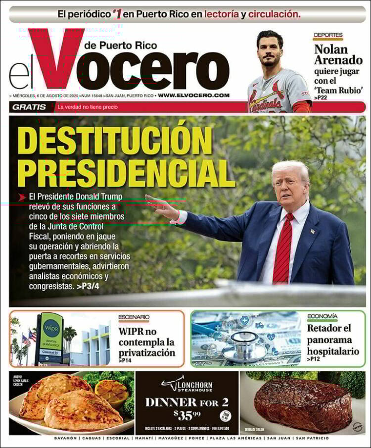 Portada de Vocero (Puerto Rico)