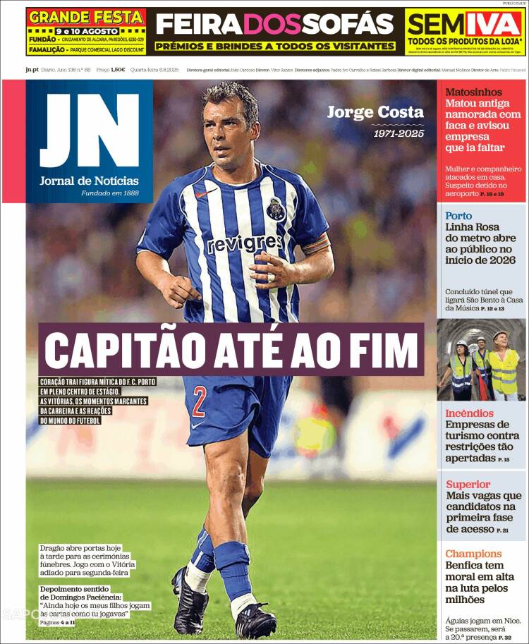 Portada de Jornal de Notícias (Portugal)