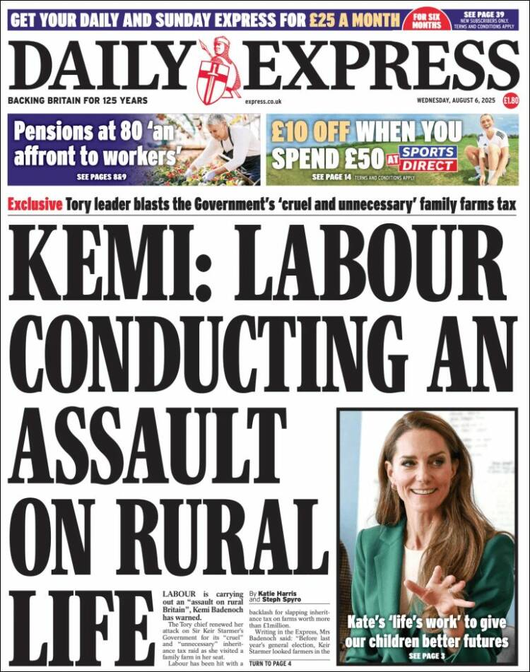 Portada de Daily Express (United Kingdom)