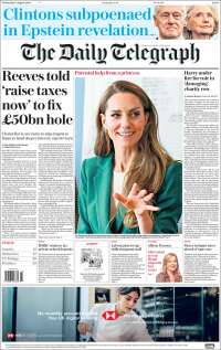 Portada de Daily Telegraph (Reino Unido)