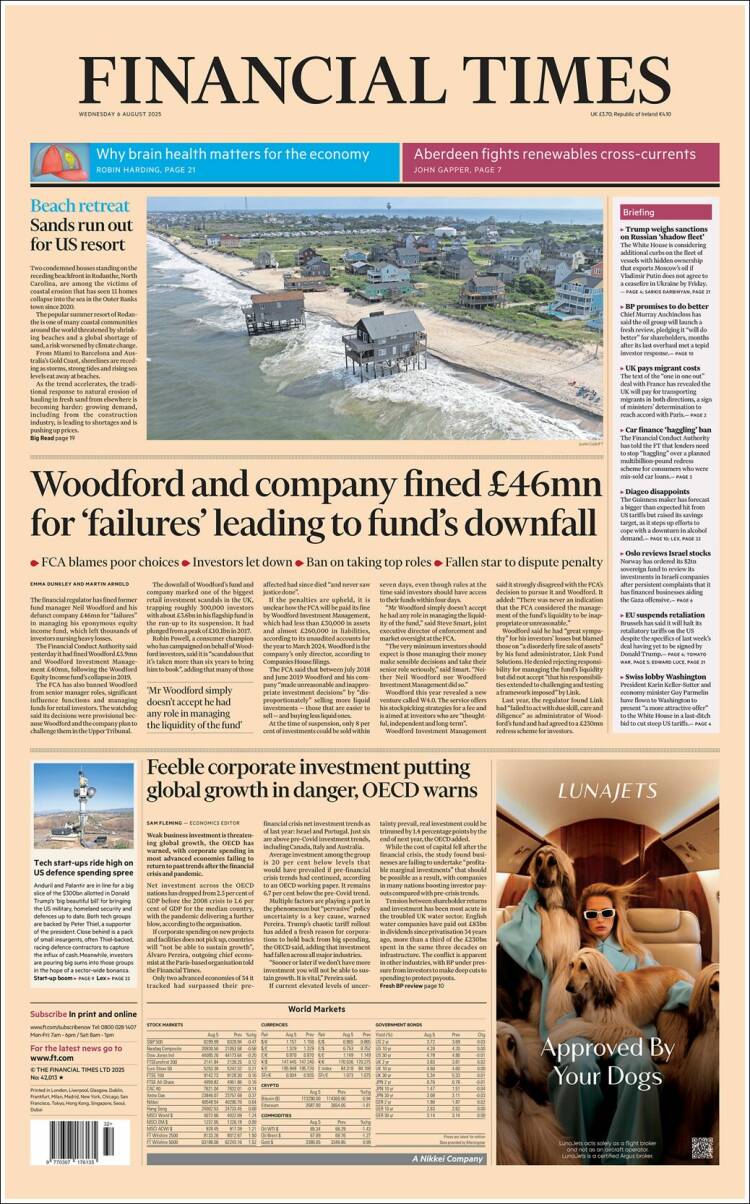 Portada de Financial Times (United Kingdom)