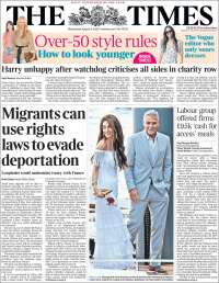 Portada de The Times (Reino Unido)