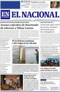 Portada de El Nacional (Venezuela)