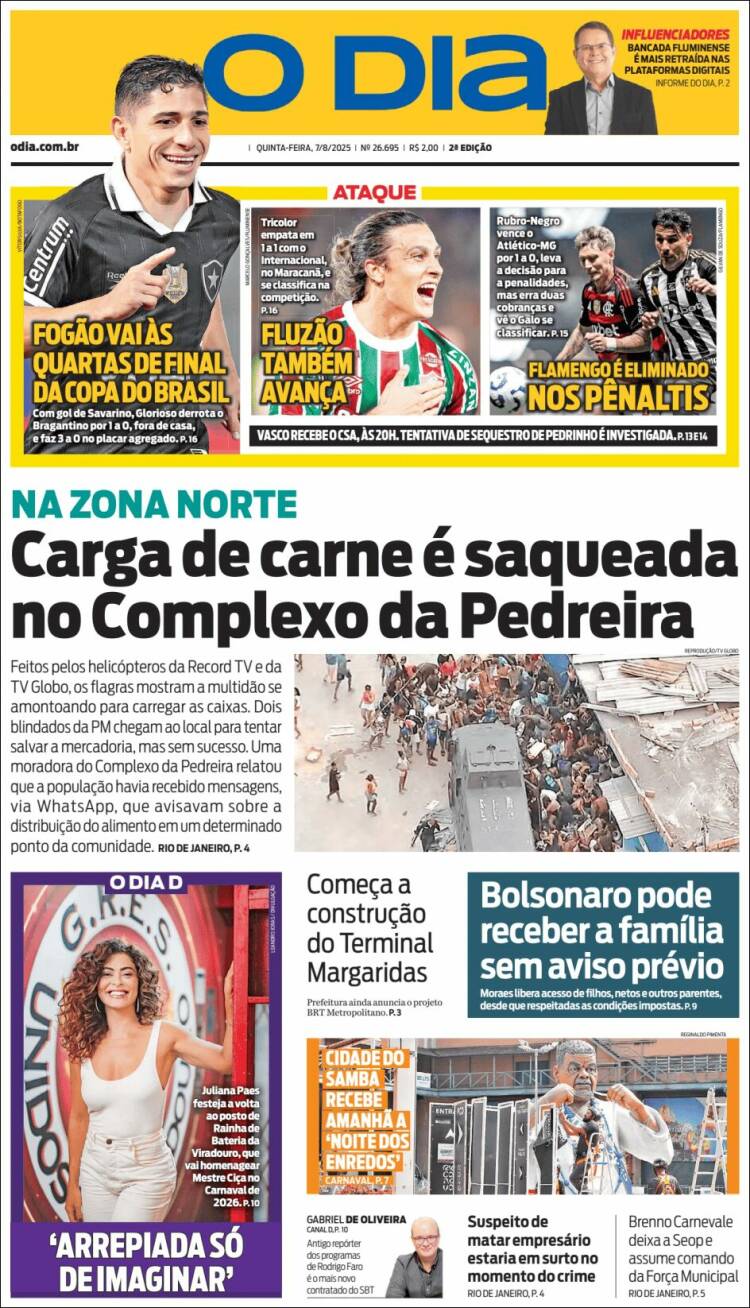 Portada de O Dia (Brasil)