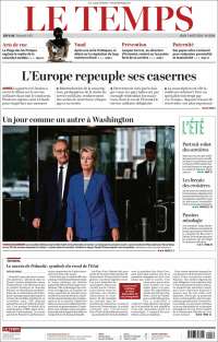 Portada de Le Matin (Suisse)
