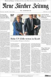 Portada de Neue Zürcher Zeitung (Suisse)