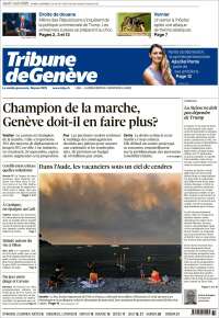 Portada de La Tribune de Genève (Suisse)