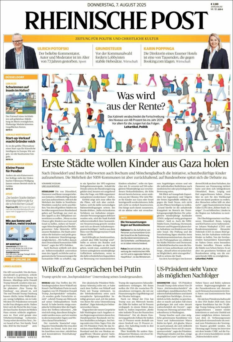 Portada de Rheinische Post (Germany)