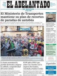 Portada de El Adelantado de Segovia (Spain)