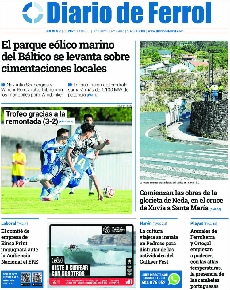 Portada de Diario de Ferrol (Spain)