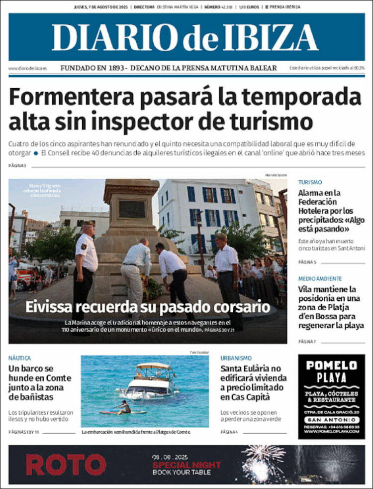 Portada de Diario de Ibiza (España)