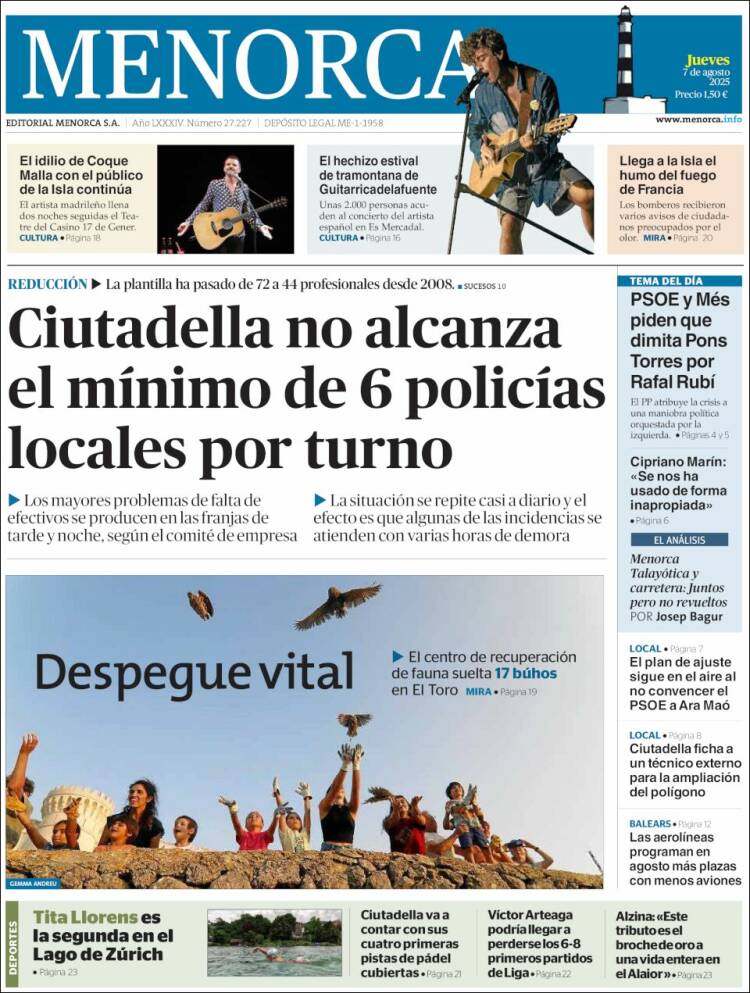 Portada de Menorca - Diario Insular (Spain)