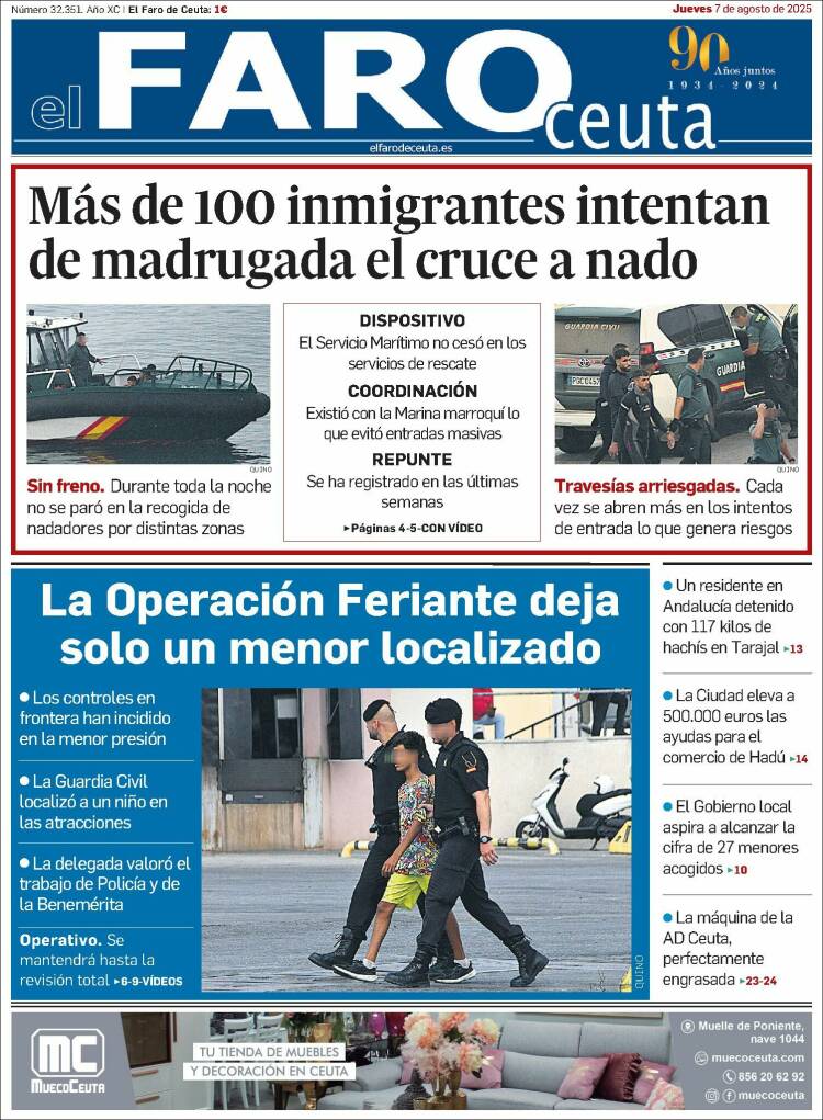 Portada de El Faro de Ceuta (Spain)
