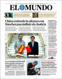 Portada de El Mundo (España)
