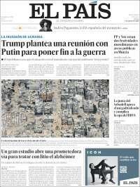 Portada de El País (España)