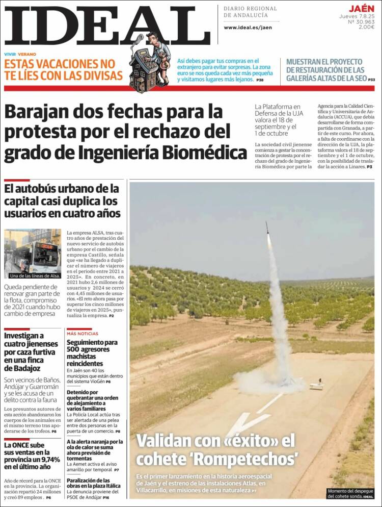 Portada de El Ideal de Jaén (España)